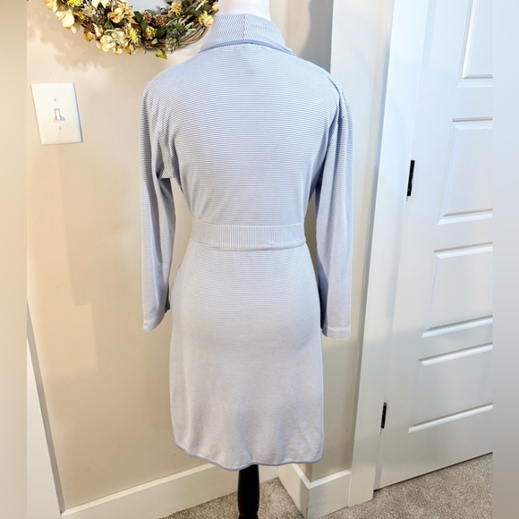 Striped Blue Women's Robe - Picture 6 of 10